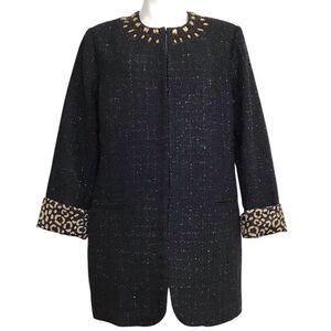 Chico’s Black Ani-Glam Meo Jacket New Size 2